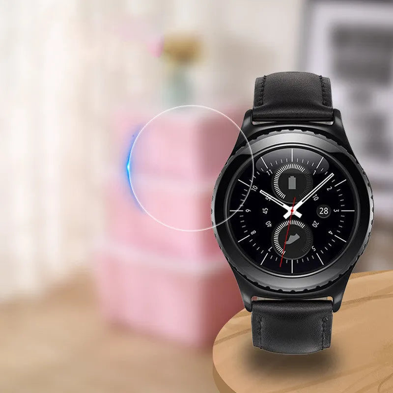 Galaxy Watch Active full screen tempered glass protector with anti-fingerprint coating.