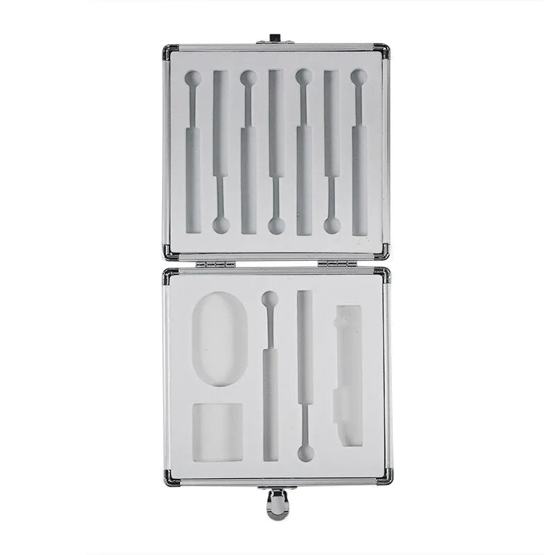 Silver aluminium soldering iron storage box with compact 154mm dimensions