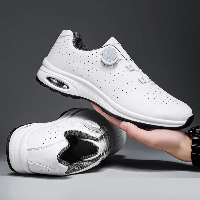 Low top mesh casual shoes with cross shoulder straps and composite sole in black or white