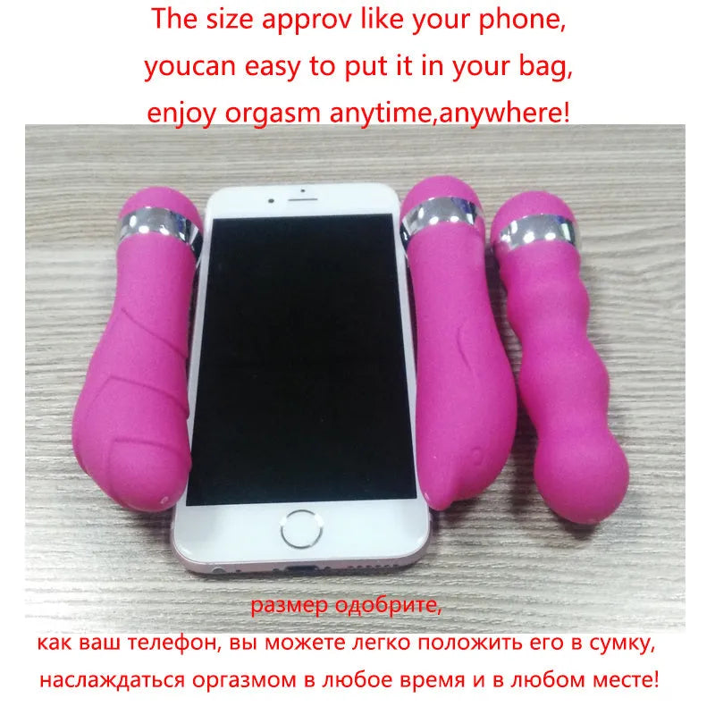 Realistic mini dildo vibrator sex toy for women showing six different style options