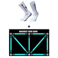 Rubber football training mat in cushion colour for indoor skill practice and foot basket row movement drills