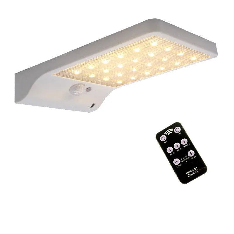 Black and white waterproof solar garden light for outdoor courtyard and balcony LED lighting