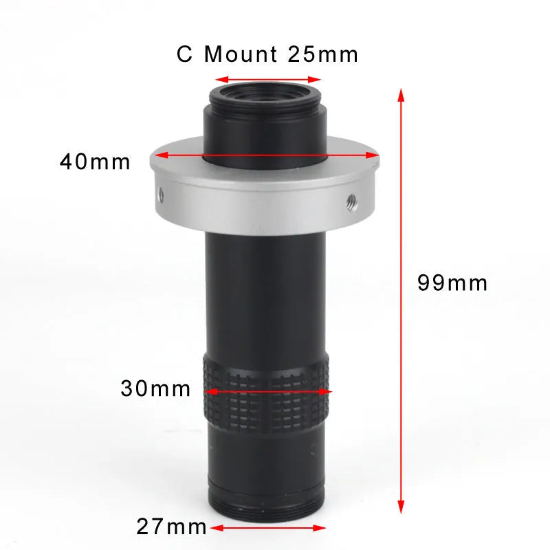 Black industrial camera monocular lens for electronics inspection with 130 times magnification