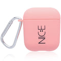 AirPods back cover with decorative flower design in pink colour