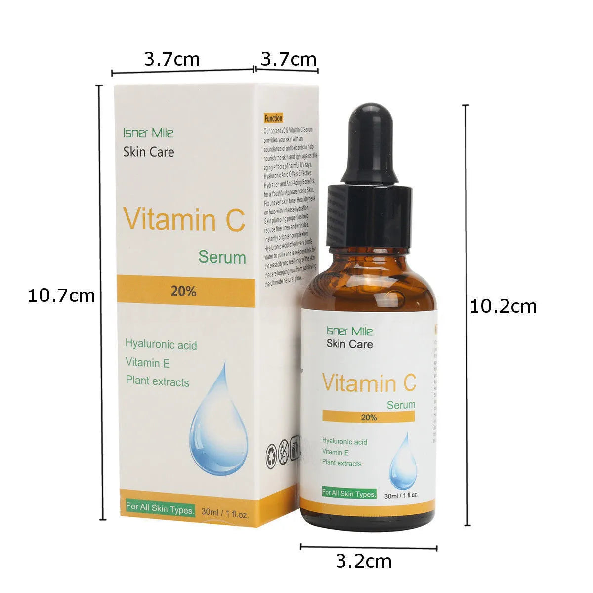 30ml bottle of Vitamin C undiluted skin brightening and firming essence.