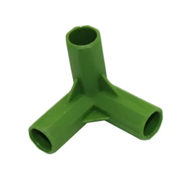 PP plastic three-way four-way plant support connector for 11mm garden stakes