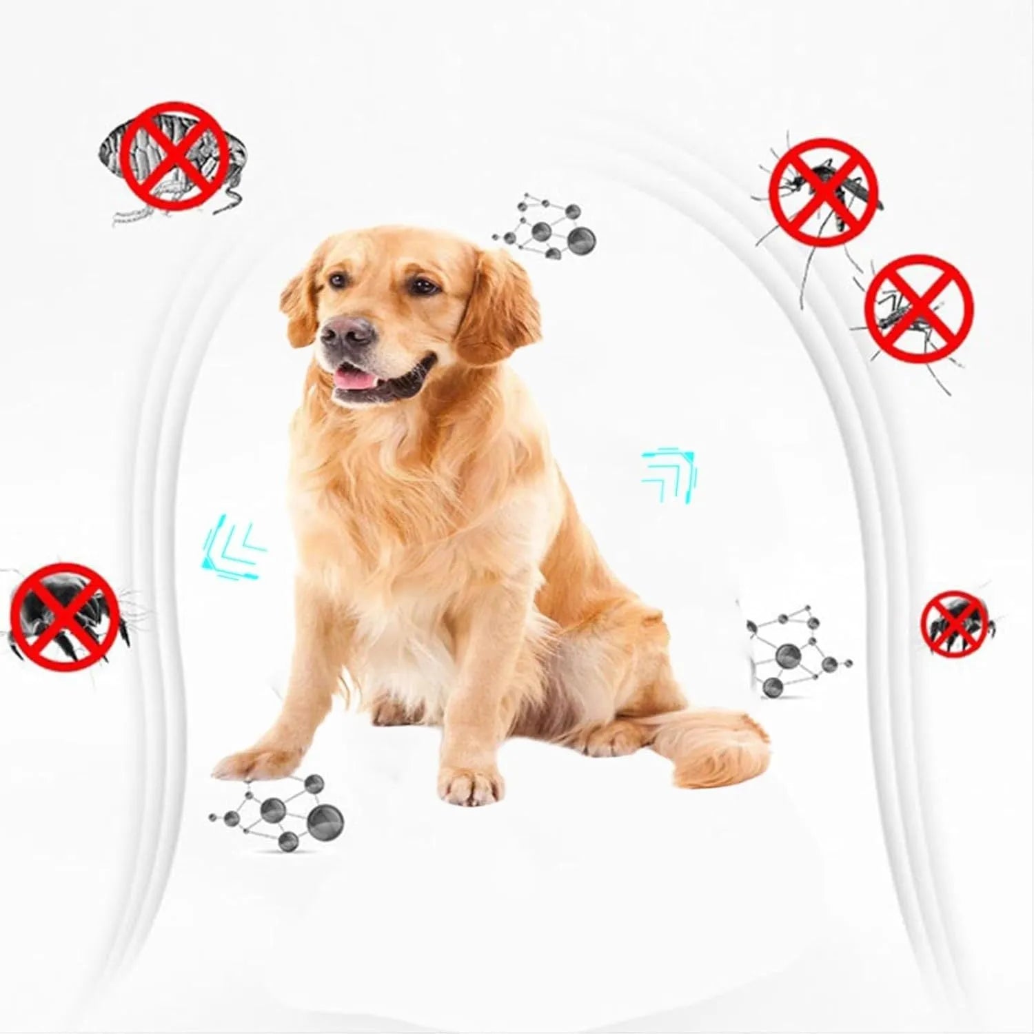 Double-sided pet flea comb with dense teeth design for dogs and cats