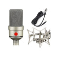 Wired condenser microphone with stand in champagne gold or black gold for vocal recording and live broadcast