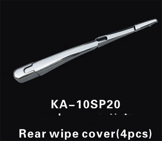 Hyundai rear window wiper cover trim set in silvery ABS plastic for 2010 models
