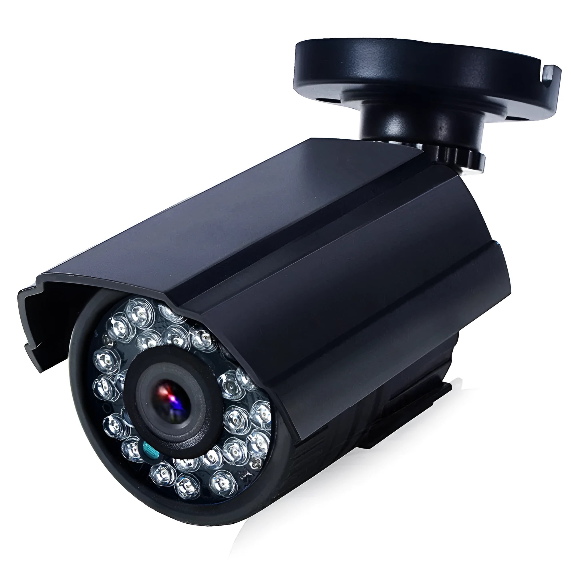Black AHD HD waterproof security camera with infrared night vision and fixed lens for outdoor surveillance