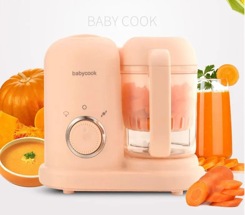 Green baby food processor with steamer and blender functions, 10 litre capacity