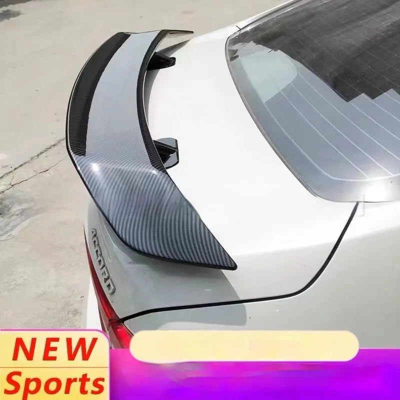 Universal punch-free ABS plastic car spoiler for vehicle modification in multiple finish options