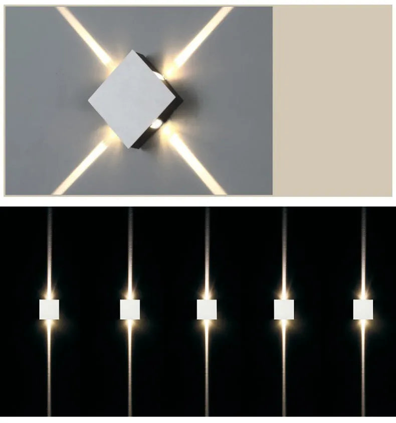 Modern square and round LED wall light with iron lampshade in Chinese style design