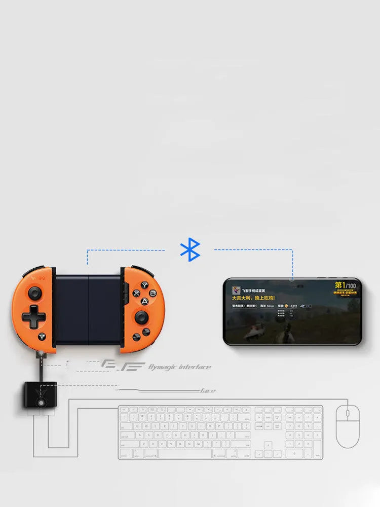 Feizhi Wee 2T Kart mobile game handle in midnight blue colour with USB cable