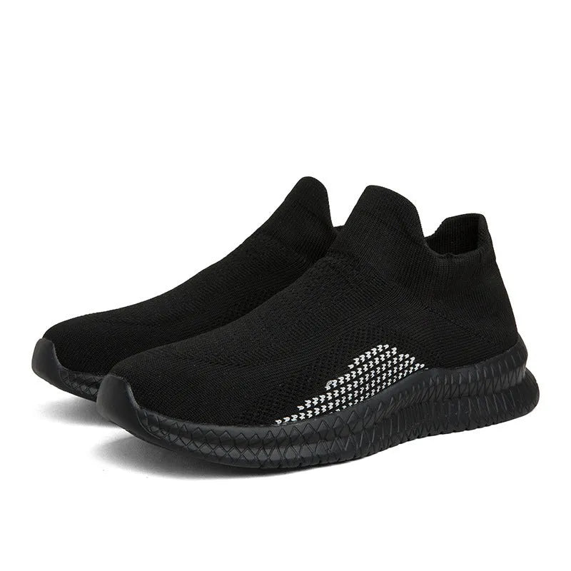 Popcorn Flyknit fabric casual sneaker in solid colour with low-top and round toe.