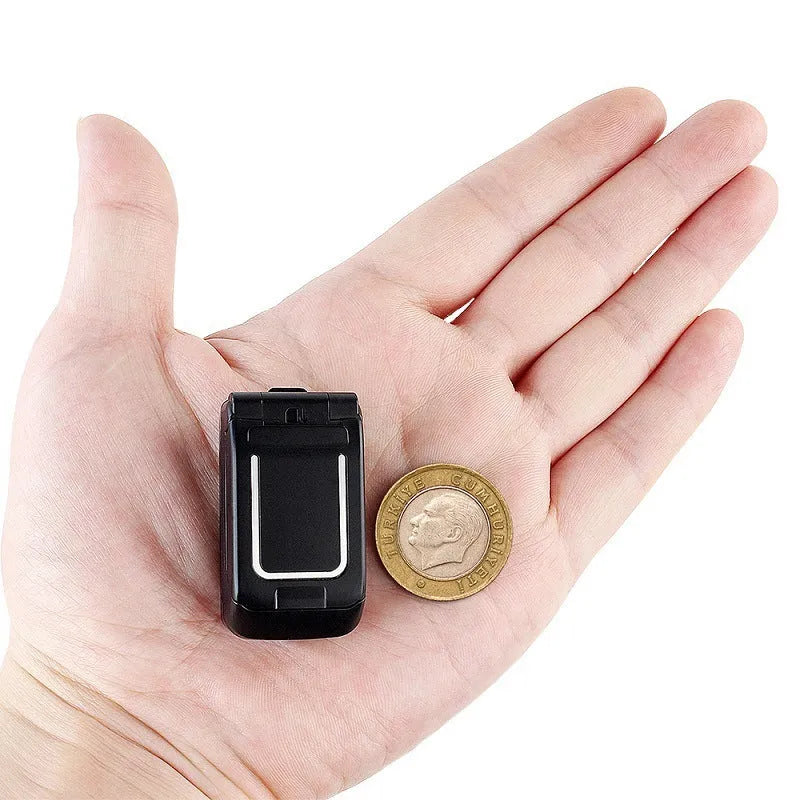Mini flip mobile phone in six colours with closed flip cover