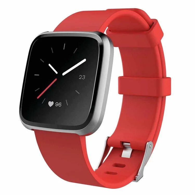 Large Fitbit Versa Lite replacement wrist strap in TPE material showing colour options.