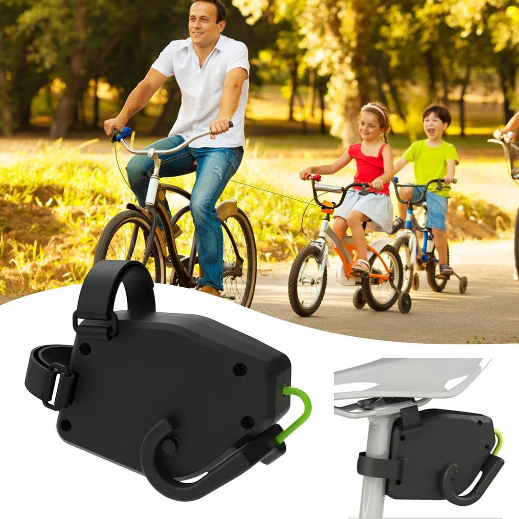 Black plastic/resin bicycle trailer rope traction device for mountain bike child trailers