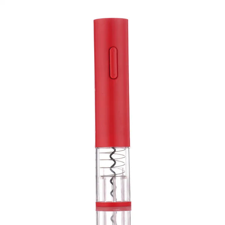 Electric wine opener with foil cutter in black, red or white colour with 23.5cm plastic body