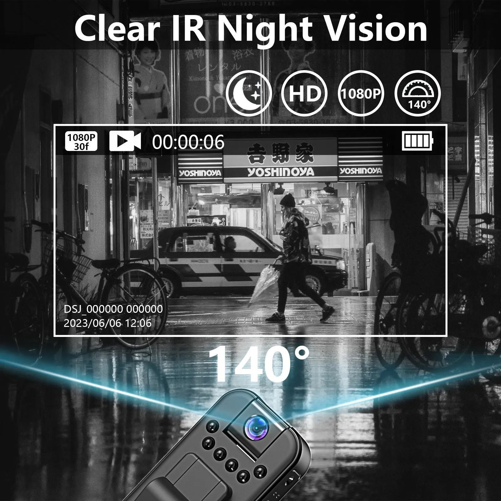 L7 model outdoor security camera with WiFi, HD recording and infrared night vision