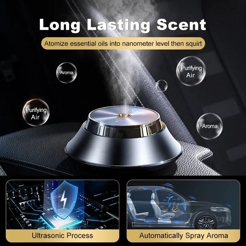 Black butterfly-shaped car aromatherapy diffuser with USB cable and 50ml essential oil bottle