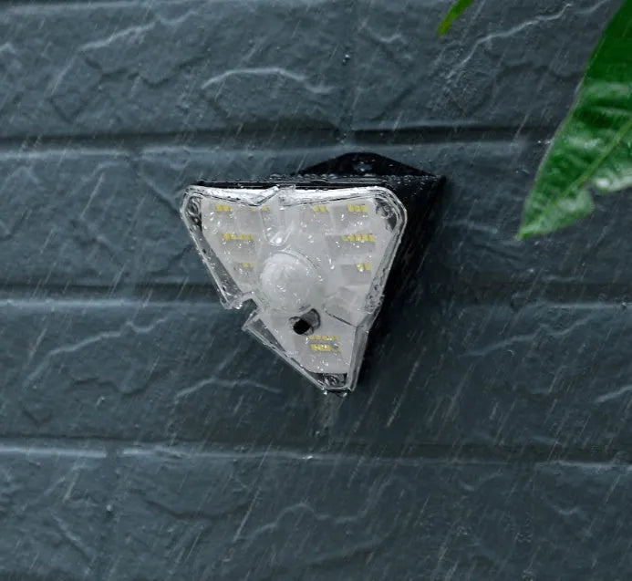 Black waterproof LED wall light with human body induction sensor for outdoor mounting