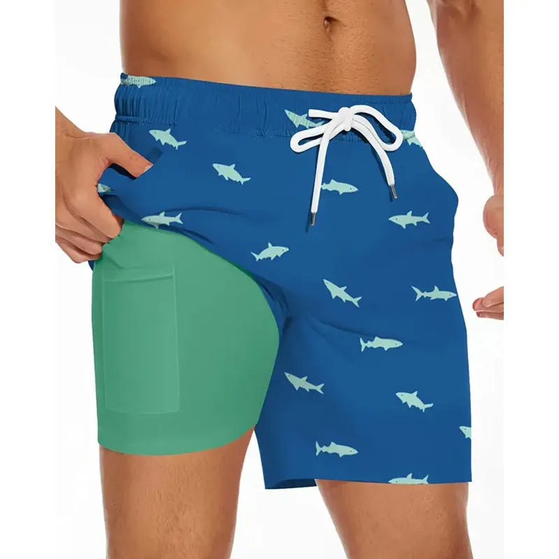 Men's loose fit polyester beach pants in multiple colours for summer leisure and sports activities