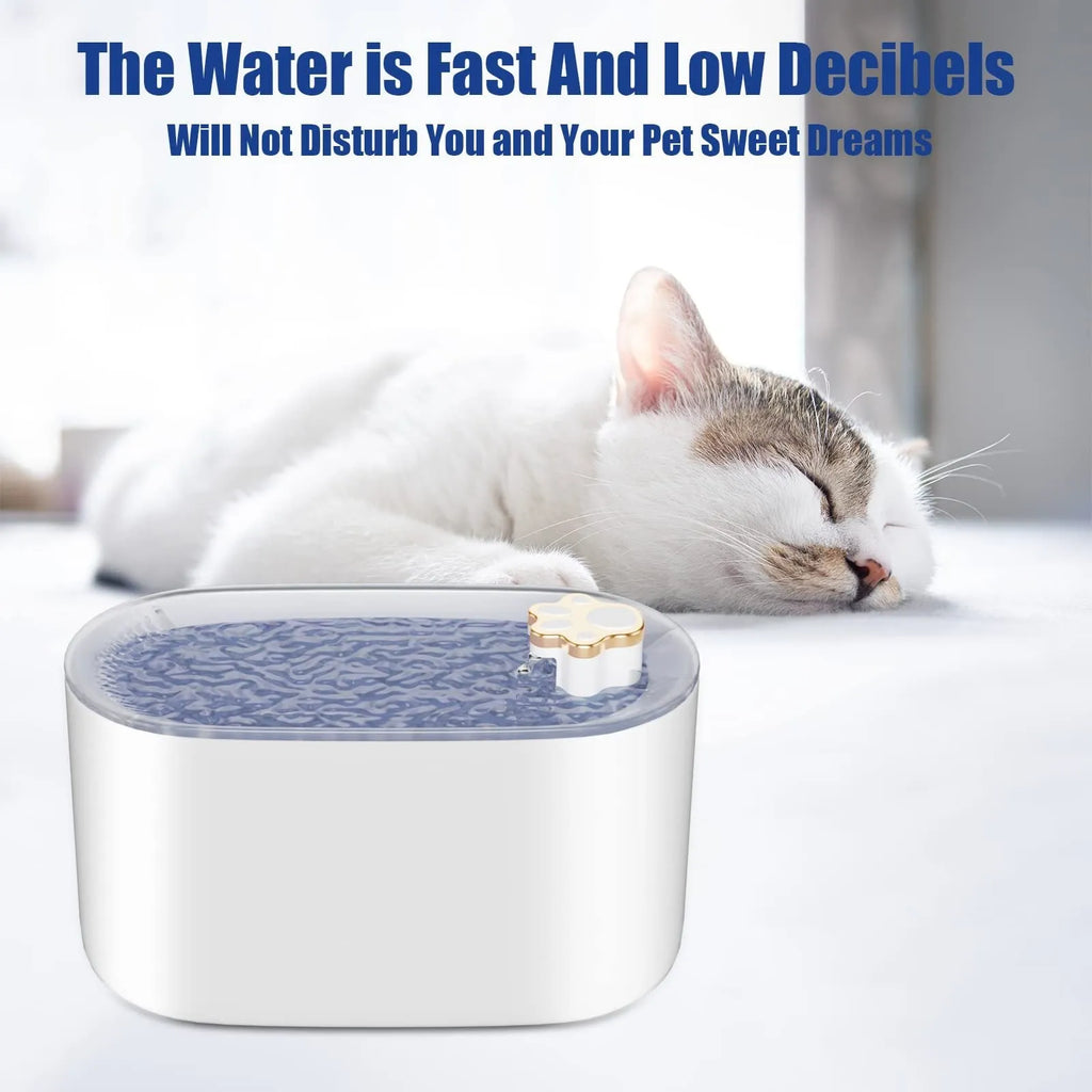 Berlin blue 3L pet water fountain with LED indicator and triple filtration system