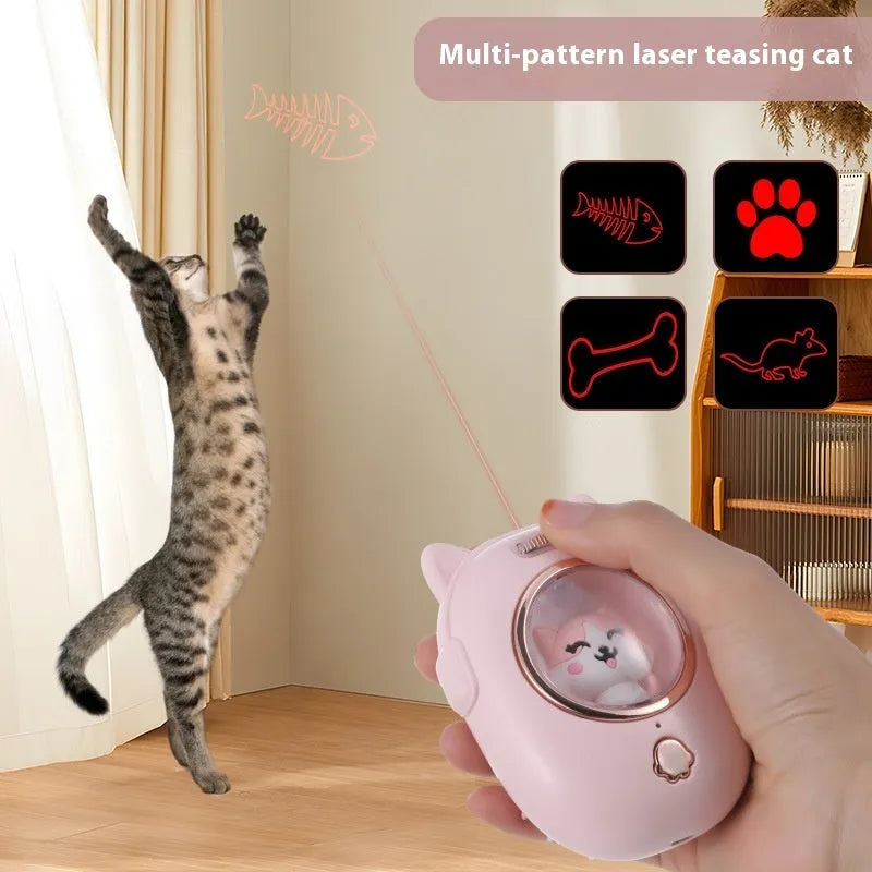 Multifunctional pet comb with laser toy in pink or yellow ABS plastic for cats and dogs