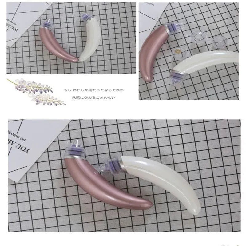 JY-666 electric blackhead suction instrument in rose gold and white colour options for facial pore cleansing