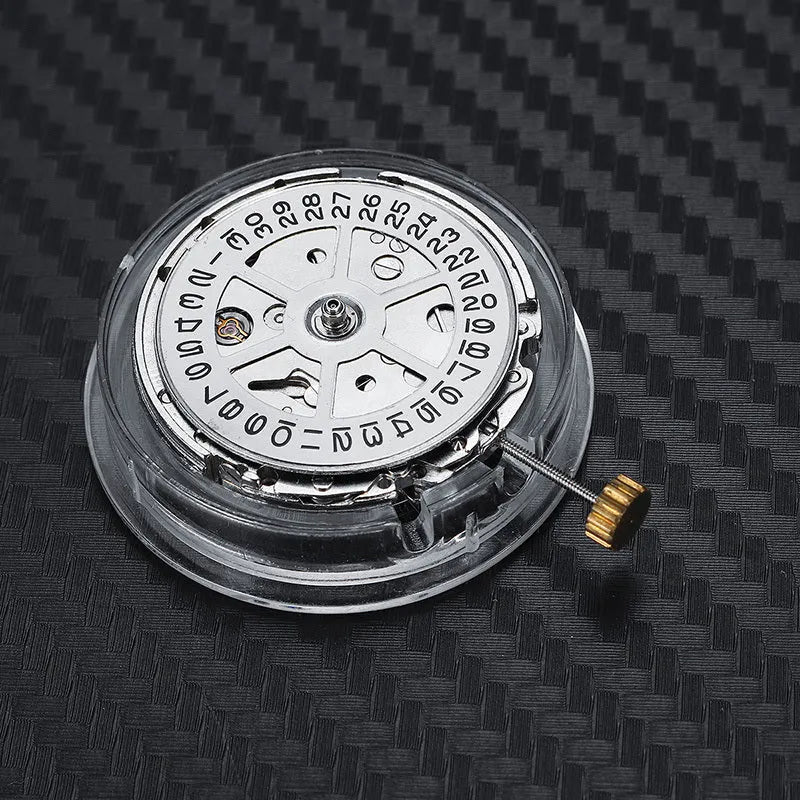 8215 automatic movement replacement in silver stainless steel 25mm diameter