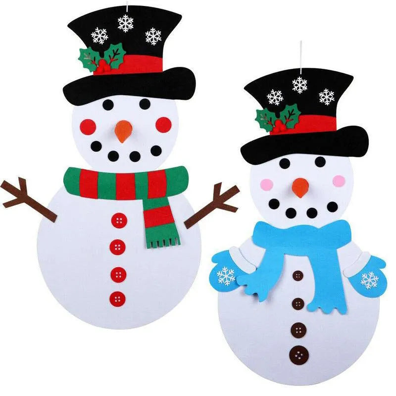 Felt DIY Christmas tree wall hanging craft kit for children, 95x70cm