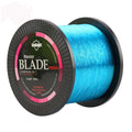 Spool of Seaknight1000 M nylon monofilament fishing line in one of five colours showing size marking