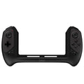 Black Nintendo Switch wireless gamepad with ergonomic curved grip and textured rockers