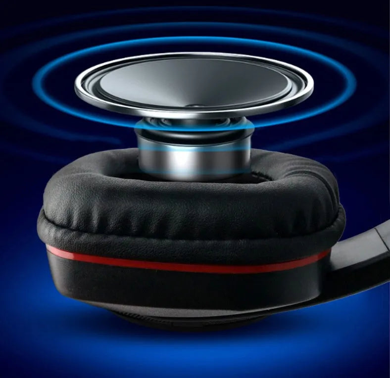 Black wired gaming computer headset with 40mm speakers and a 1.2m cable