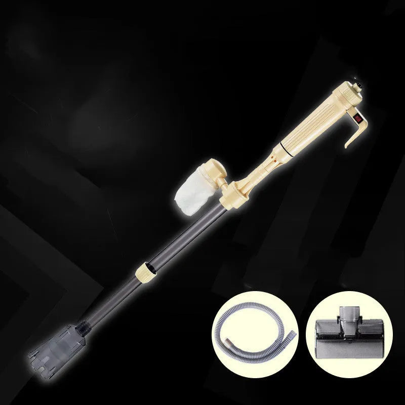 Fish tank electric pump with light yellow sand washing head featuring 90° right angle and anti-slip grip