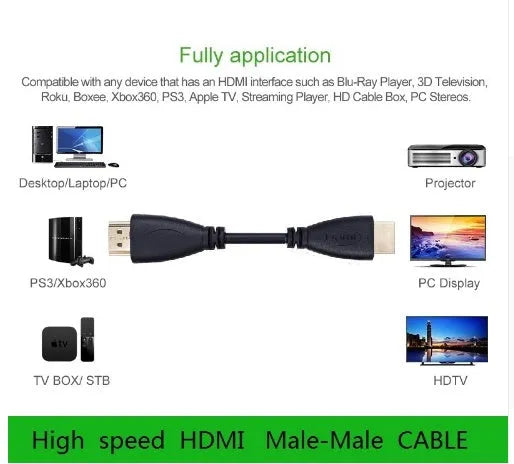 Gold-plated HDMI cable in multiple length options for HDTV and gaming consoles