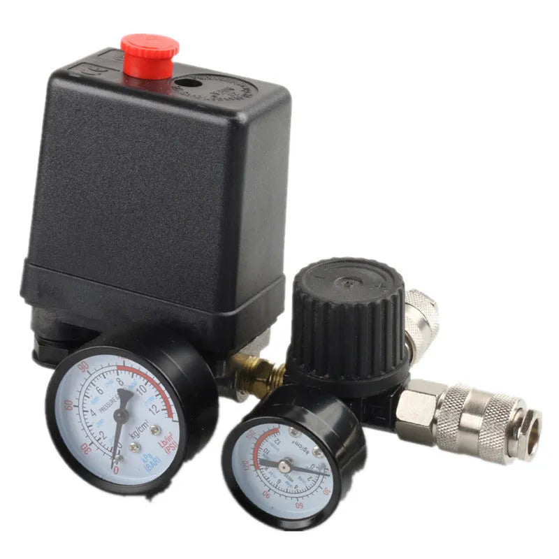 European style air compressor pressure switch with 0.5-0.8MPa range and dual voltage options