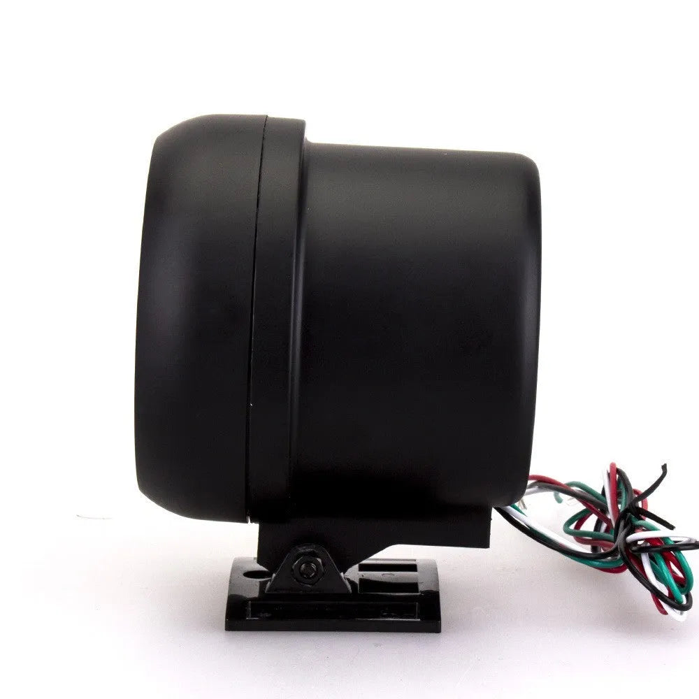 Black automotive tachometer with blue light pointer display for car engine speed measurement