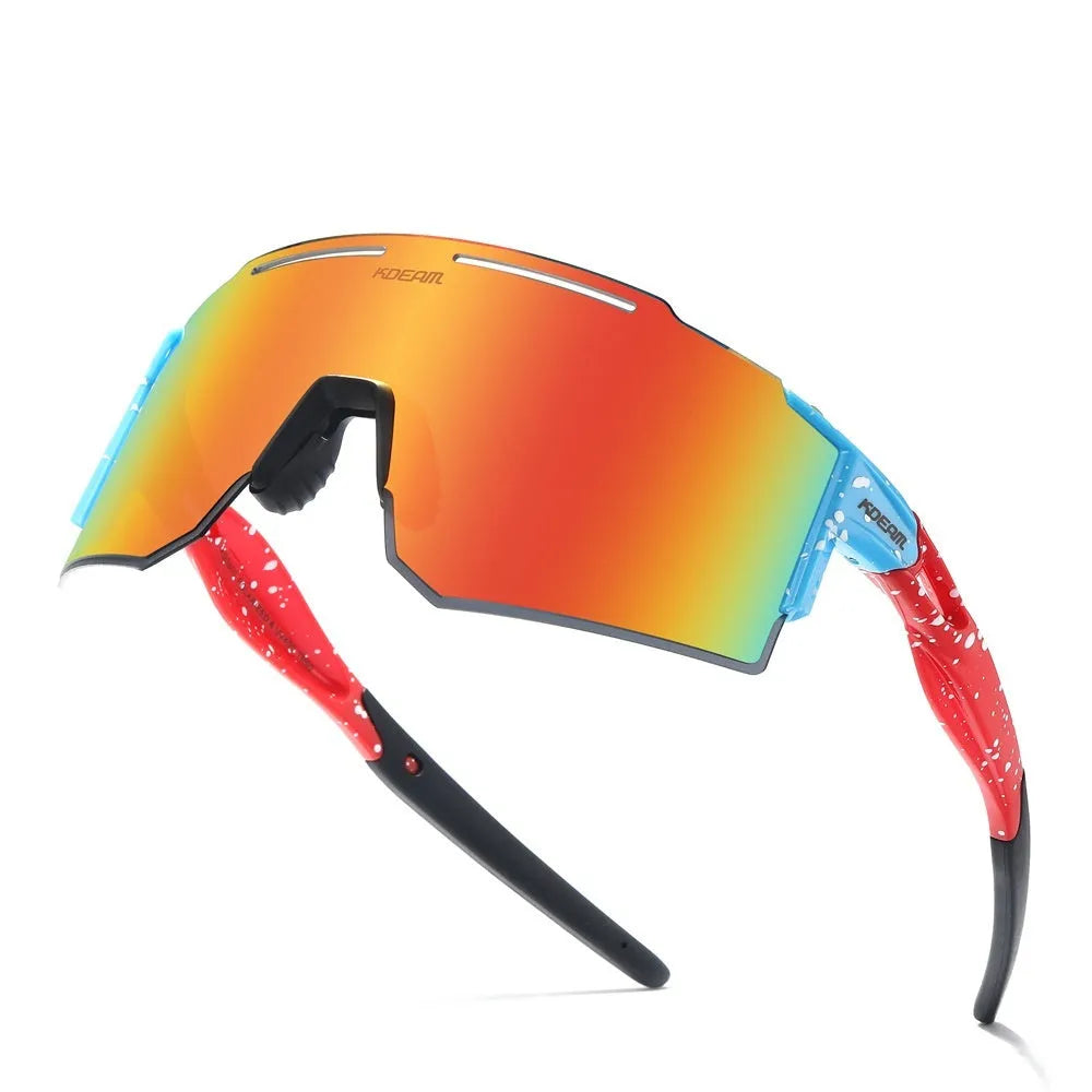 Ultralight polarised sports sunglasses with frameless TR90 frame in multiple colour options.