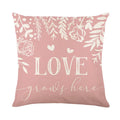 Plaid heart printed pillow cover in Valentine's Day colours on 45cm square cushion