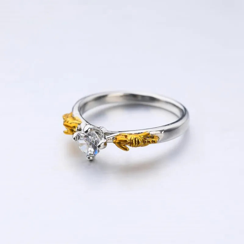 Copper metal crystal crown ring with black gold finish for cosplay and festival jewellery
