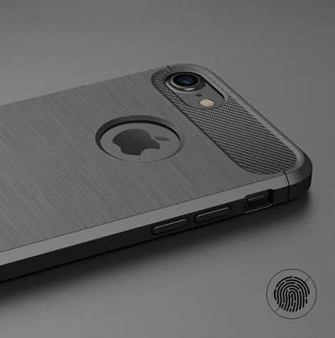 Shock proof TPU phone case back cover in black, compatible with iPhone models 5 to XS Max, solid colour simple style