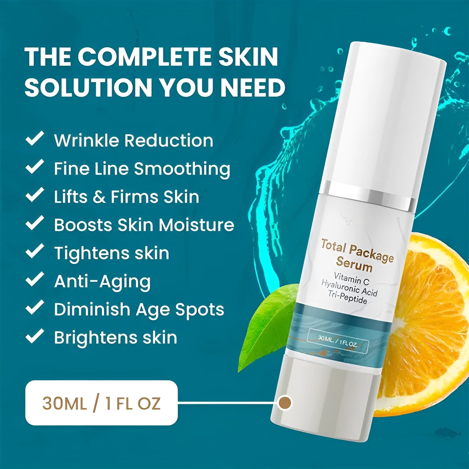 30ml facial essence bottle for moisturising and brightening dull skin