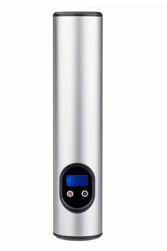 Portable electric tyre inflator with LCD pressure gauge and LED flashlight, 2000mAh battery, 150 PSI maximum pressure