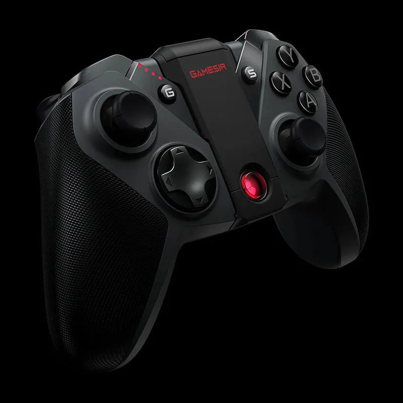 Black Gaishi game controller with type-C port on a dark surface