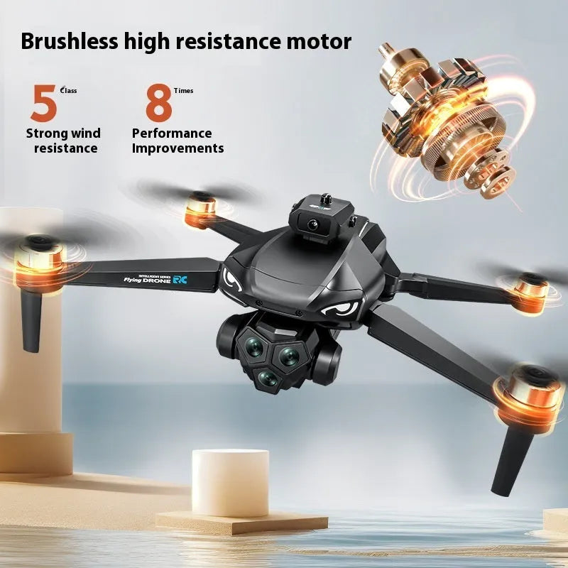 Brushless UAV folding four-axis drone with screen remote control, plastic body, under 30cm size