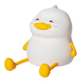 Chubby silicone night lamp with phone holder showing dimensions 108x104x128mm
