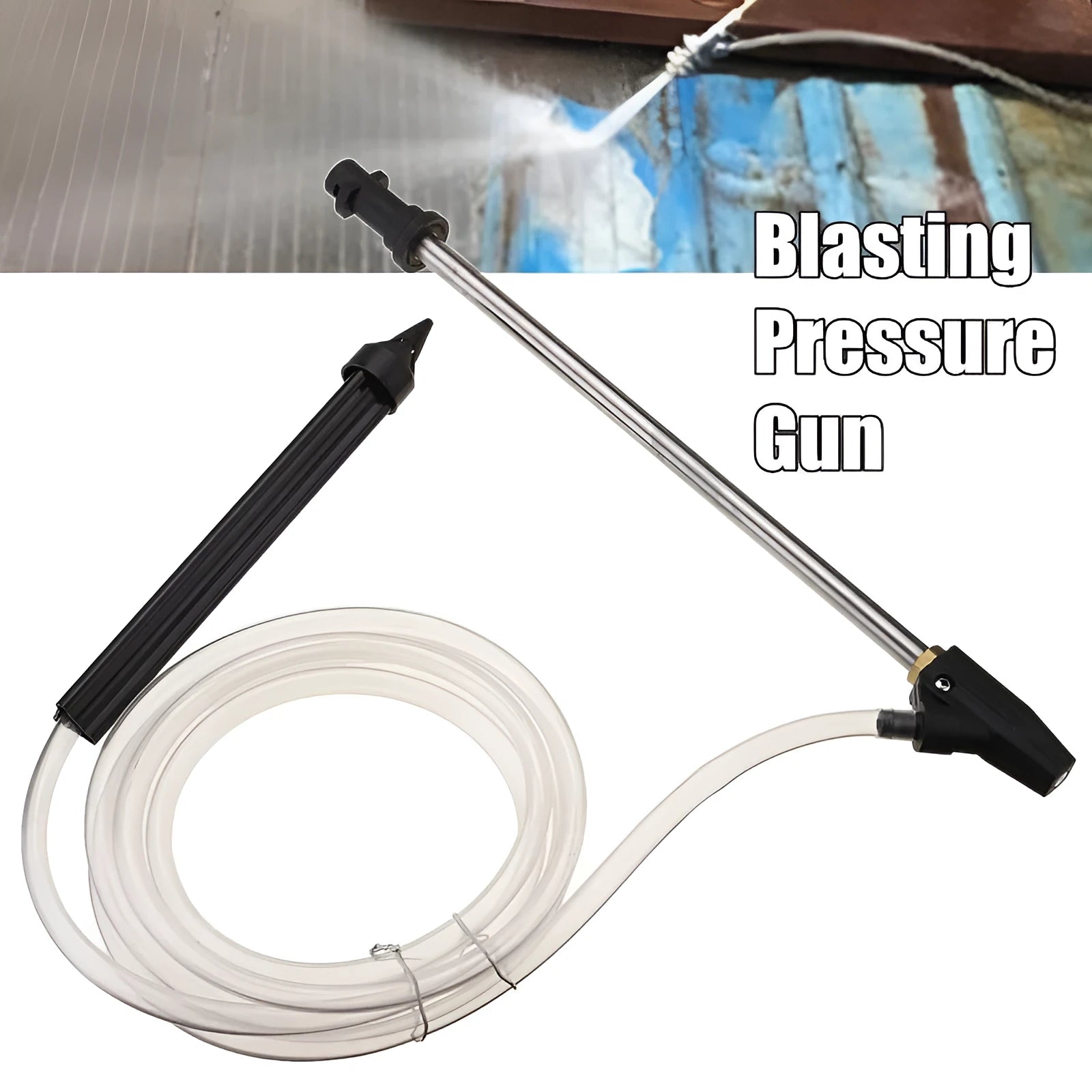 Karcher pressure washer ceramic derusting nozzle with stainless steel handle for rust removal