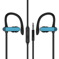 Black and grey universal sport ear hooks with gel silicone earbuds for PTM TS27 running headphones